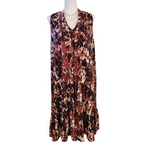 TAYLOR Novalee Flounce Hem Matte Jersey Dress